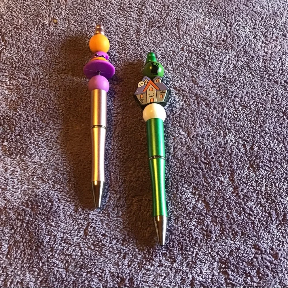 Colorful Beaded Halloween Pens